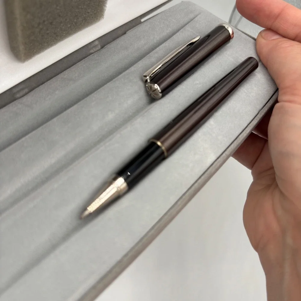 Waterford Glen Rollerball Pen,‎ Charcoal Grey Silver Trim | W407 NEW With Box